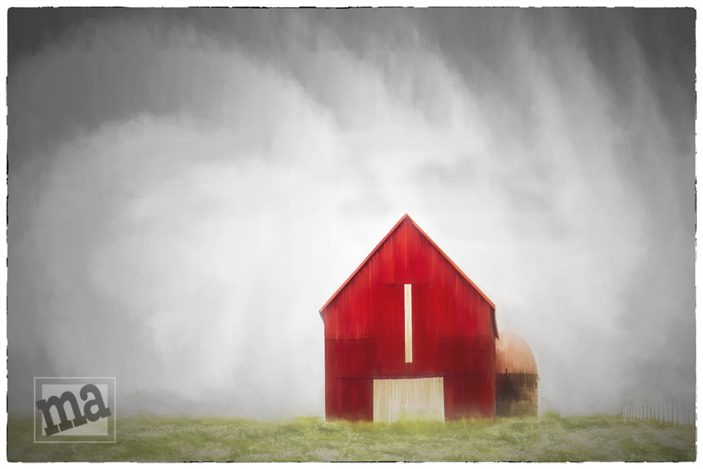 Lone Barn by Marge Agin